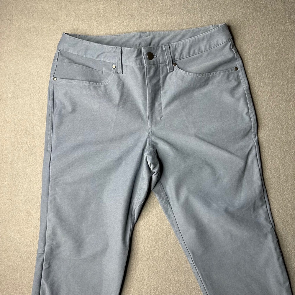 Lululemon ABC Pant Slim Men 30 Light Blue Gray Warpstreme 5-Pocket Commuter
